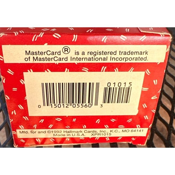 Vintage 1992 Hallmark Cards Mastercard All I Want For Christmas Glass Ornament - Picture 6 of 12